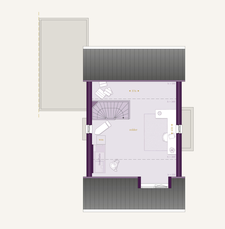 Verdieping 2 - Type J - Vrijstaand-geschakelde woning